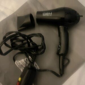 Gem travel size black Hair Dryer for Men or women